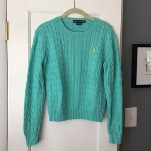 Aqua Ralph Lauren Cable Knit Sweater